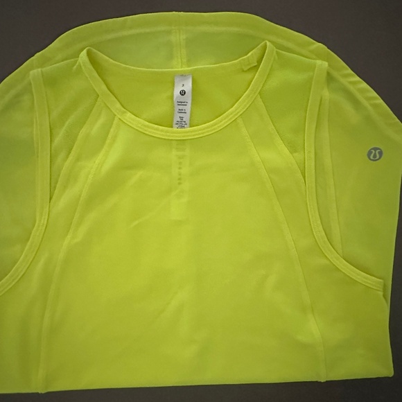Lululemon Sculpt Tank with Back Vent - Highlighter Yellow - like new! - Picture 7 of 9